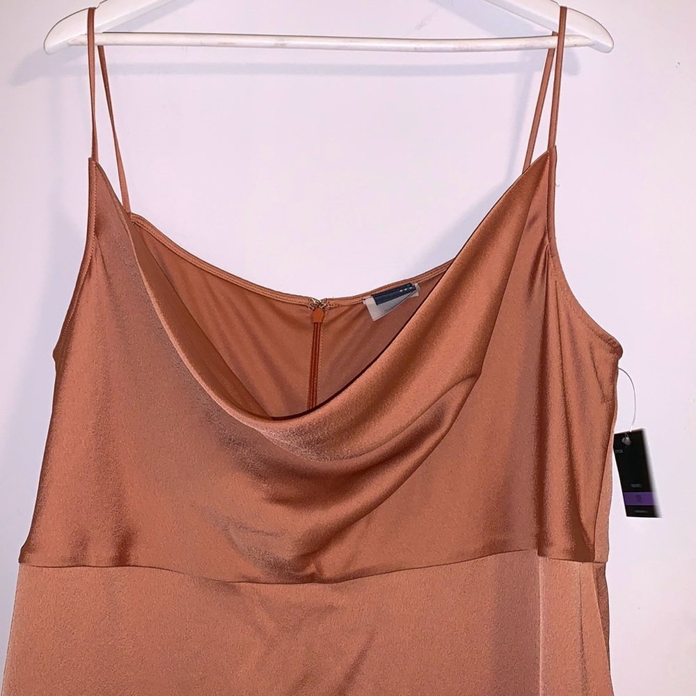 NET Gabby Skye Long Draped Cowl Neck Dress with spaghetti straps, Size 18​